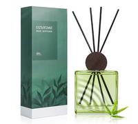 DIUFJAG 200ml - Bamboo,Bambou Diffuseur de Parfum à Bâtons de Roseaux,Parfum Maison avec 8 Bâtonnets,Reed Diffuser Pr Chambre,Salon,Salle de Bain,étagère,Bureau
