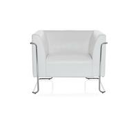 Divan lounge CURACAO similicuir 1 place blanc
