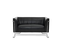 HJH Office – Canapé lounge CURACAO – similicuir, 2 places – Noir
