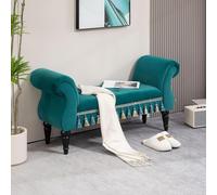 Divan vintage en velours vert – Petit canapé-lit idéal pour l'entrée et le salon