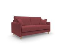 Divani.store Edgar - Canapé lit convertible 160 cm Rouge