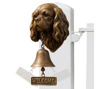 Divers chiens de bienvenue rustique vintage décoratif mural carillon | Cloche en forme de tête de chien pour porche, jardin, cour, maison de sécurité