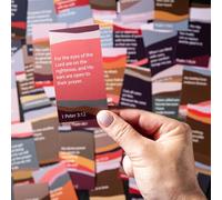 DIVERSEBEE Cartes de prière inspirantes, 60 cartes uniques avec verset de la Bible, mini cartes d'Écriture assorties, cartes de motivation d'encouragement, cadeaux de la Bible chrétienne (vagues)