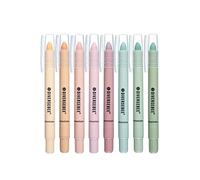 DiverseBee Lot de 8 surligneurs et stylos sans bavure pour papier Bible, couleurs assorties, marqueurs pour papier Bible sans bavure, fournitures scolaires, accessoires pour Bible (pastel)