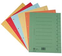 Dividers DONAU, cardboard, A4, 235x300mm, 1-10, 10 sheets, orange