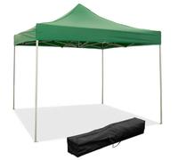 Gazébo pliable pliable 3x3 Vert recouvert de PVC imperméable