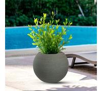 DIVINA GARDEN Vase en résine d'extérieur intérieur pour plantes rondes à sphère