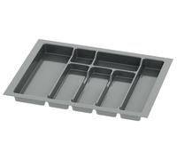 Divio, boîte de rangement pour tiroirs, 60 cm, anthracite, avec 7 compartiments