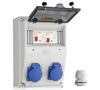 Diviseur de courant, 2 x 230 V, prises Schuko, distributeur mural