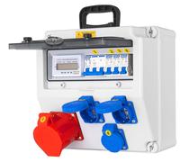 Diviseur de courant avec compteur, étanche IP65, 230V/16A et 400V/32A