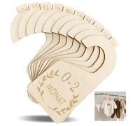 Diviseur de Placard, Séparateurs de Placard pour Bébé en Bois Diviseurs | 10 PCS Organiser Les Vêtements, par âge Unisexe Diviseurs de Taille Vêtements Décors de Crèche