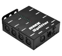 Diviseur de signal DMX512 - 1 entrée, 8 sorties - Montage sur rail