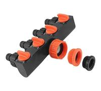 Diviseur de tuyau de jardin - Adaptateur de robinet pour irrigation de jardin, séparateur 4 voies pour robinet et tuyau, pour utilisation en extérieur, pelouse, camping-car, voiture, lavage, camping