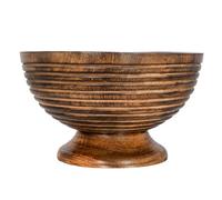 Divit Shilp Plateau en Bois Naturel, Bol de Service pour la Salade, Les légumes et Les Fruits, Grand Plateau Profond pour la Famille et la fête.… (Ring Bowl)