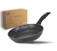 DIVORY Poêle à frire 20cm induction - Petite poêle universelle à revêtement antiadhésif pour tous les types de cuisinières - Poignées sûres, convient au lave-vaisselle (Ultime, 20 cm)