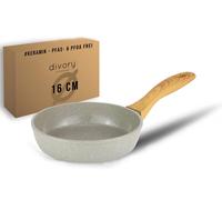 DIVORY poêle céramique 16cm | poêle à induction avec revêtement céramique | sans PTFE | petite poêle à frire céramique | mini poêle | poêle à œufs revêtue