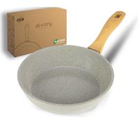 DIVORY poêle céramique 28cm - Poêle avec revêtement céramique, induction, sans PFAS & PTFE, grande poêle à frire, poêle à frire, convient au four & au lave-vaisselle (Natura, 28 cm)