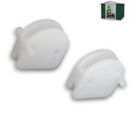 DIY Best Buy Glissières de porte de rechange pour abri de jardin en métal - Compatible avec Yardmaster Outsunny UK et autres - PETG durable, blanc, lot de 2, fabriqué au Royaume-Uni