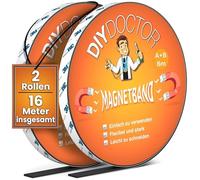 DIY Doctor Ruban magnétique pour moustiquaires (16m) - Bandes adhésives polarit B (8m+8m) - Ruban aimanté ajustable pour bricolage