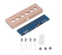 DIY IN14 Glow Tube Clock Kit Module de lampes en bois de hêtre Montage Interface USB 5V
