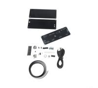 DIY Kit d'horloge LED numérique pour affichage matriciel avec affichage de la température, kit électronique DC5 V pour boîtier en acrylique, montage facile pour loisirs et éducation, bleu (vert)