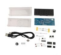 DIY Kit d'horloge numérique avec 4 modules LED, DS1302 MCU, affichage de la température et réveil, 7 couleurs réglables, kit d'apprentissage électronique pour l'école et les loisirs (multicolore)