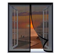 Diy Moustiquaire Magnétique Réglable 120 x 93 cm Installation Facile Sans Percer Aimantée Auto-Adhésif en Maille pour Fenêtre Empêche Les Insectes, Noir
