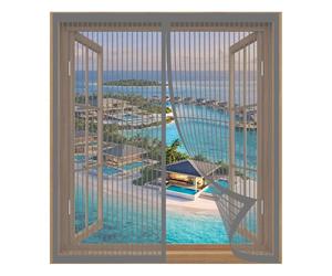 Diy Moustiquaire Magnétique Réglable 43 x 63 cm Installation Facile Sans Percer Maille Ultra Fine Moustiquaire pour Fenêtre Empêche Les Insectes, Gris