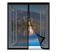 Diy Moustiquaire Magnétique Réglable 69 x 103 cm Installation Facile Sans Percer Rideau Anti Mouche Auto-Adhésif pour Fenêtre Empêche Les Insectes, Noir