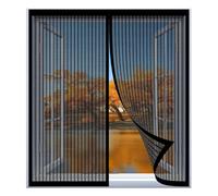 Diy Moustiquaire Magnétique Réglable 70 x 93 cm Installation Facile Sans Percer Moustiquaire Extensible en Maille de Fibre de Verre pour Fenêtre Empêche Les Insectes, Noir