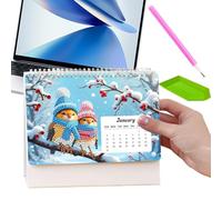 DIY Rhinestone Art 2027 - Kit de bricolage avec peinture diamant | Organiseur de bureau pour étude à domicile, planificateur mensuel