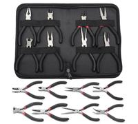 DIYCUT 8 Pièces Set Noir Et Rouge Pinces, Mini Pince Bijoux