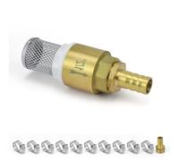 DIYCUT Crépine Aspiration, Laiton Clapet Anti-Retour avec Crépine | 1/2 Pouce Clapet Crepine Anti Retour, avec 2 Raccords d'Eau, Convient pour l'Arrosage du Jardin et de la Piscine