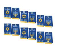 DIYEAH 12Pcs Sachet Papier Style Éventail en Papier pour Hanouka Cadeaux Stickers, pour Biscuits et Bonbons en Décoration de Fête
