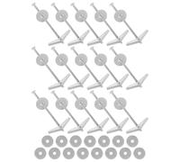 DIYEAH 15 Ensembles Kit D'ancrages à Bascule en Acier Carbone Argenté pour Fixation Murale, Inserts Filetés Polyvalents Adaptés aux Briques Creuses et Panneaux en Fibre de Ciment