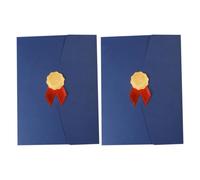 DIYEAH 2 Pièces Étui de Protection pour Certificat A4 en Papier Léger Coins Arrondis, Design Élégant et Facile à Transporter Remise de Diplômes et Récompenses