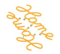 DIYEAH 2 Pièces Lampe Décorative Créative de Lettre Alphabet pour Maison, Éclairage LED Lumineux, Installation Facile en Plastique Jaune, Décoration Intérieure
