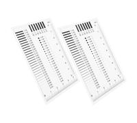 DIYEAH 2 Pièces Règle D’inspection Transparente de Haute Précision pour | Détecteur de Défauts, Construction et Fabrication, Plastique, Détection Rapide des Fissures et Lignes