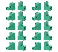 DIYEAH 20 Pièces Connecteur de Bornier Enfichable 2p 5,08mm pour Pcb Vert | Bloc à Vis, Plastique et Fer, Montage Précis, pour Modules D’automatisation et Coffrets de Commande