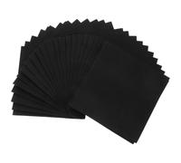 DIYEAH 25 Pièces Serviettes Cocktail Noires sans Poussière Réutilisables en Papier 20x20 Cm pour Restaurants Occidentaux et Bars, pour Mains et Nettoyage Cuisine