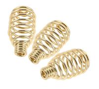 DIYEAH 3 Pièces Poignée à Ressort en Acier Or pour Poêles à Pellets et Fours, Structure en Spirale, Fonctionnement Fluide et Compatibilité, Style Moderne et Classique