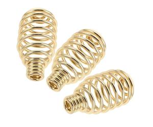 DIYEAH 3 Pièces Poignée à Ressort en Acier Or pour Poêles à Pellets et Fours, Structure en Spirale, Fonctionnement Fluide et Compatibilité, Style Moderne et Classique