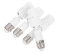 DIYEAH 4 Pièces Adaptateur de Douille E27 en Abs Rotation Axiale 330° pour Ampoules Led, Rallonge de Lampe Blanche pour Garages et Sous-sols