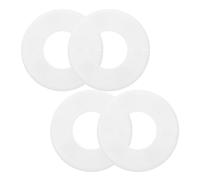 DIYEAH 4 Pièces Cache Tuyau Piscine Échelle Ronde Fendue ABS Blanc pour | Plaque à Bride Intérieure, Bloque Débris, Bord Plus Sûr, Installation Spa et Techniciens