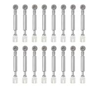 DIYEAH 50 Pièces Connecteur de Meubles Écrou Pré-inséré en Alliage de Zinc Argenté Fixation Cylindrique à Rainure Croisée et Dispositif Excentré pour Armoires et Tables