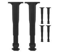 DIYEAH 6 Pièces Pied de Meuble Réglable T en PP Noir Support Stable et Installation Facile comme Support Central du Cadre de Lit de Table