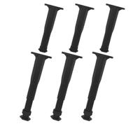 DIYEAH 6 Pièces Pied de Support de Cadre de Lit Réglable en Hauteur T-Forme en PP Noir, Installation Facile pour Meubles, pour Canapé et Commode
