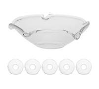 DIYEAH 6 Pièces Récupérateur de Cire en Verre Cannelé pour Bougies Coniques, Design Rond, Résistant à Haute Température, Facile à Nettoyer, pour Contemplation et Décor Romantique