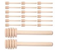 DIYEAH 60 Pièces Bâtonnets à Miel en Bois, Agitateur 3,15 Pouces, Beige