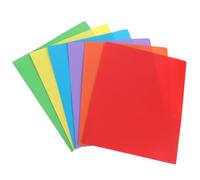 DIYEAH 6pièces Chemises Plastiques à Poches Avec Griffes Double Poche Pour Dossiers Bureau École Organisation Documents Couleurs Assorties